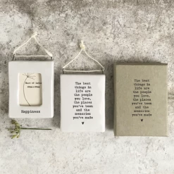 Wholesale β¨ Mooch-andover East Of India Porcelain Mini Hanging Frame - 'Happiness' π― 5 Mooch-andover East Of India Porcelain Mini Hanging Frame - 'Happiness'