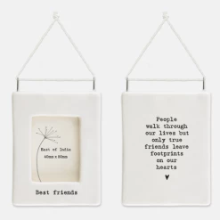 Mooch-andover East Of India Porcelain Mini Hanging Frame - 'Best Friends'