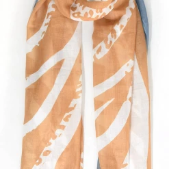 Mooch-andover Mustard & Grey Print Scarf Scarves, Gloves & Headbands