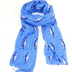 Mooch-andover Scarves, Gloves & Headbands Mackerel Print Scarf