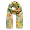 Mooch-andover Scarves, Gloves & Headbands Yellow Ochre Butterfly Print Scarf