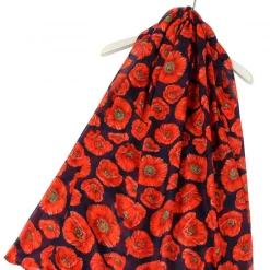 Mooch-andover Scarves, Gloves & Headbands Poppy Print Scarf - Navy