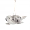 Mooch..... Recumbent Harbour Seal Hanging Felt Decoration