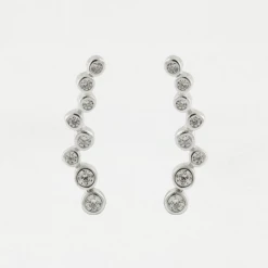 Mooch..... Sterling Silver Ear Crawler Earrings - Multi Gemset Circles