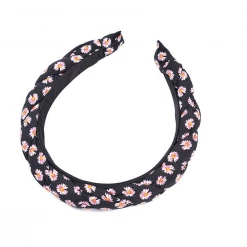 Mooch..... Daisy Croissant Style Headband - Brown, Blue, Black Or Red
