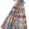 Mooch-andover Summer Floral Tile Print Frayed Scarf New Arrivals