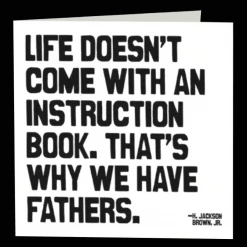 Mooch..... Quotable Greetings Card - Life Doesn't Come With An Instruction Book......