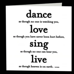 Mooch..... Greetings Cards Quotable Greetings Card - Dance......