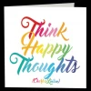 Mooch..... Greetings Cards Quotable Greetings Card - Think Happy Thoughts
