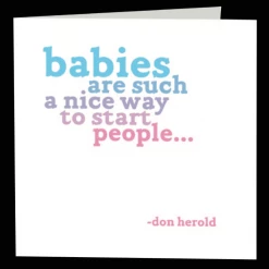 Mooch..... Greetings Cards Quotable Greetings Card - Babies.....