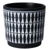 Mooch..... New Arrivals Terracotta Pot Cover 12.5cm - Black Geo Pattern