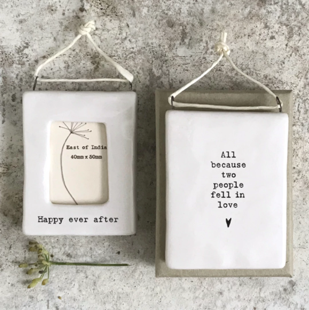 Hot Sale π Mooch-andover New Arrivals East Of India Porcelain Mini Hanging Frame - 'Happy Ever After' π€© 1 Mooch-andover New Arrivals East Of India Porcelain Mini Hanging Frame - 'Happy Ever After'
