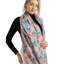 Mooch-andover Lily Print Scarf - Blue New Arrivals