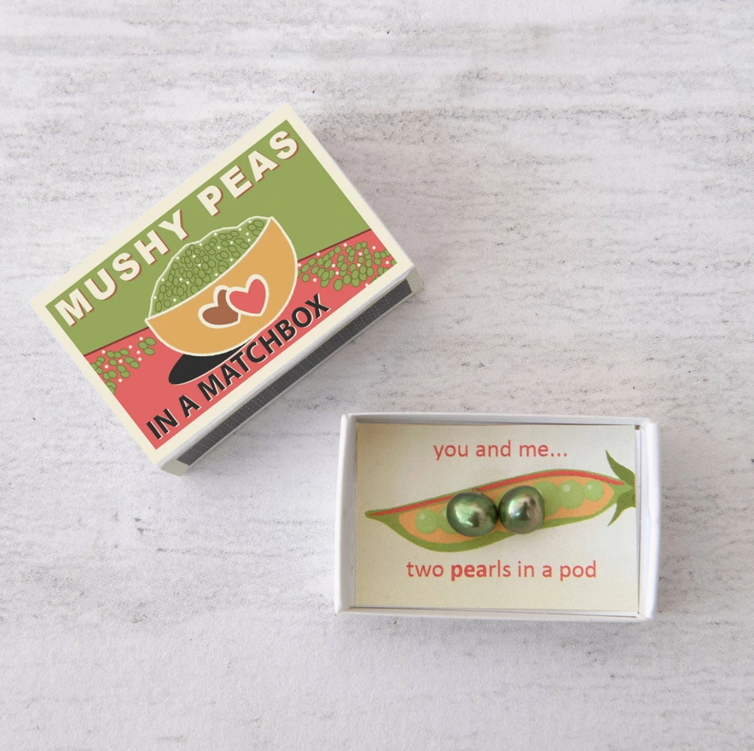 Flash Sale โ Mooch..... New Arrivals Mushy Peas Pearls Gift In A Matchbox ๐ 2 Mooch..... New Arrivals Mushy Peas Pearls Gift In A Matchbox