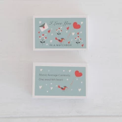 Mooch..... Wool Felt Heart And Love Message In A Matchbox