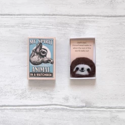 Cheap ๐ Mooch..... Wool Felt Sloth Spirit Animal In A Matchbox ๐งจ 6 Mooch..... Wool Felt Sloth Spirit Animal In A Matchbox