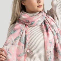 Mooch-andover Lily Print Scarf - Pink New Arrivals