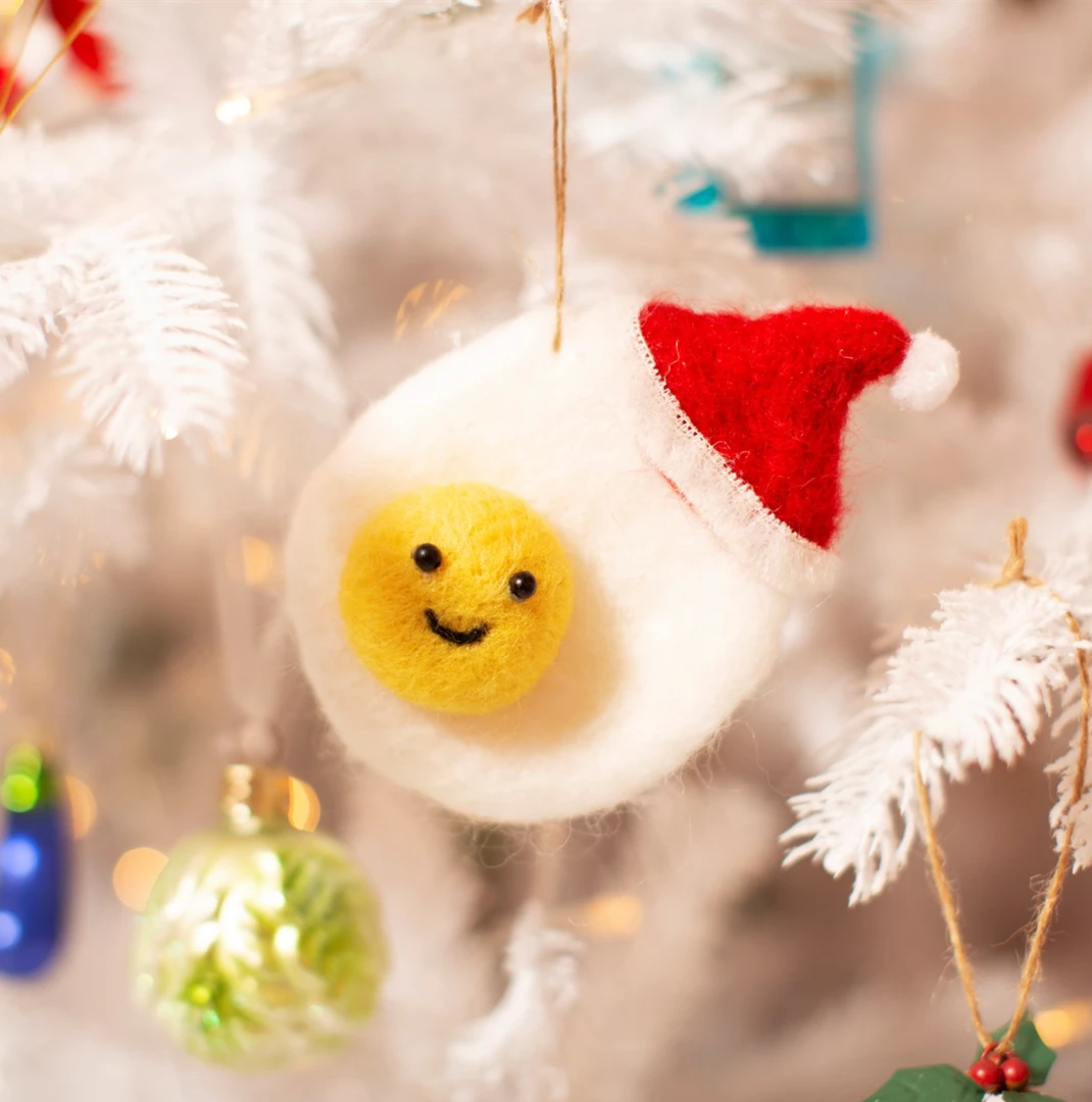 Budget ๐ Mooch..... New Arrivals Felt Fried Egg ๐ Christmas Tree Decoration ๐ 2 Mooch..... New Arrivals Felt Fried Egg Christmas Tree Decoration