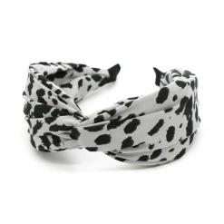 Mooch..... Peace Of Mind Pale Grey And Black Ink Spot Print Headband New Arrivals