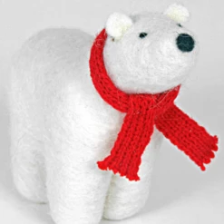 Mooch..... Felt Father Polar Bear Christmas Decoration