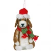 Mooch..... Felt Santa Dog Christmas Tree Decoration