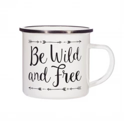 Mooch..... Sass & Belle "Be Wild And Free" Enamel Mug Garden