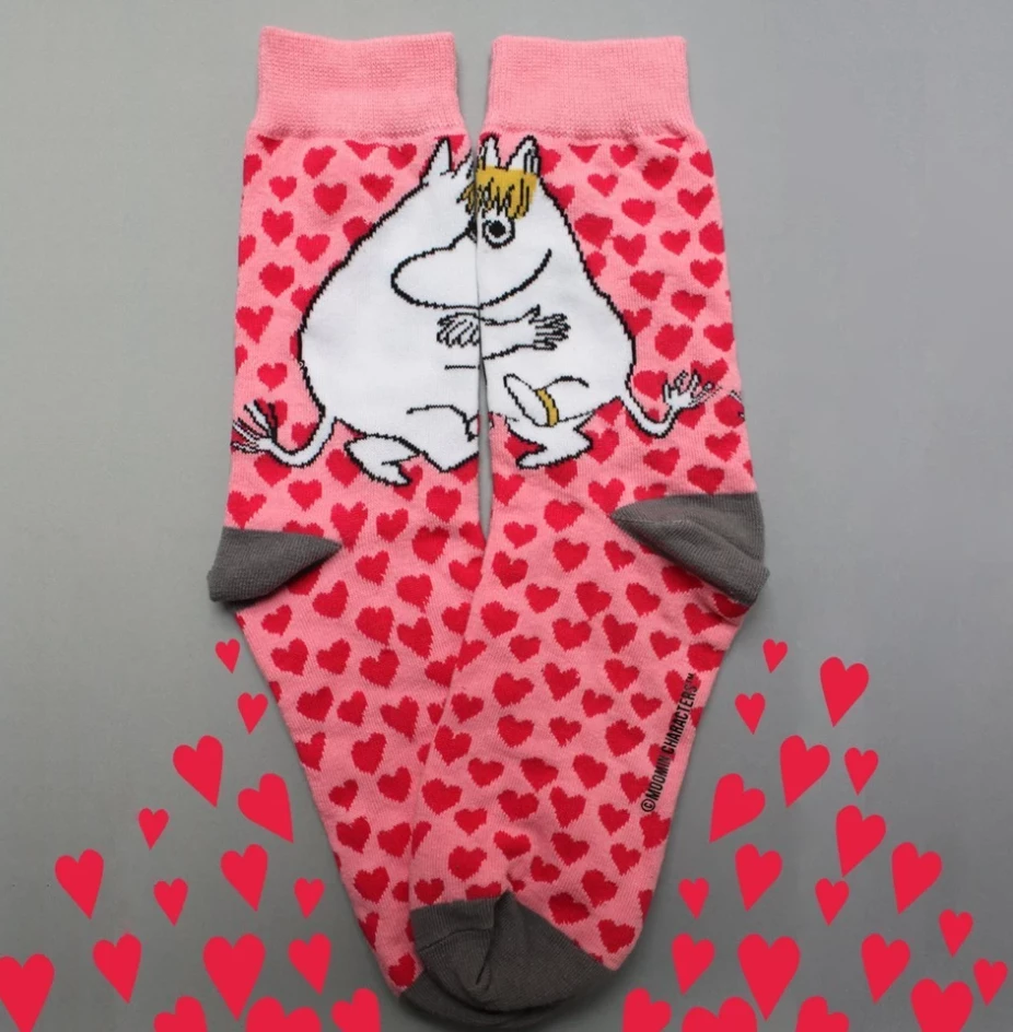 New β Mooch-andover Moomin 𧦠Socks Hearts β 2 Mooch-andover Moomin Socks Hearts