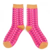 Mooch-andover Miss Sparrow Bamboo Ladies Socks - Hearts Hot Pink