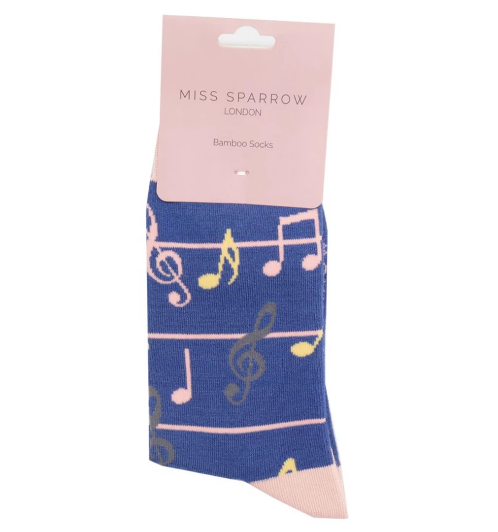 Buy π Mooch-andover Miss Sparrow Bamboo Ladies 𧦠Socks - Music Notes Denim Blue β¨ 2 Mooch-andover Miss Sparrow Bamboo Ladies Socks - Music Notes Denim Blue