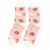 Mooch-andover Miss Sparrow Bamboo Ladies Socks - Doughnuts Dusky Pink