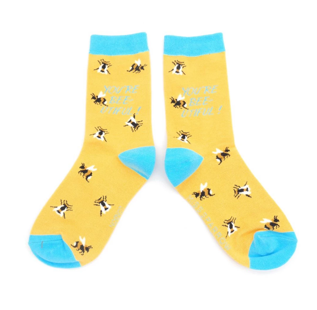 New 𧨠Mooch-andover Miss Sparrow Bamboo Ladies 𧦠Socks - Bee-utiful Yellow π₯ 1 Mooch-andover Miss Sparrow Bamboo Ladies Socks - Bee-utiful Yellow