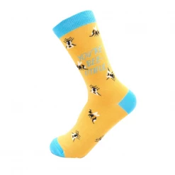 Mooch-andover Miss Sparrow Bamboo Ladies Socks - Bee-utiful Yellow