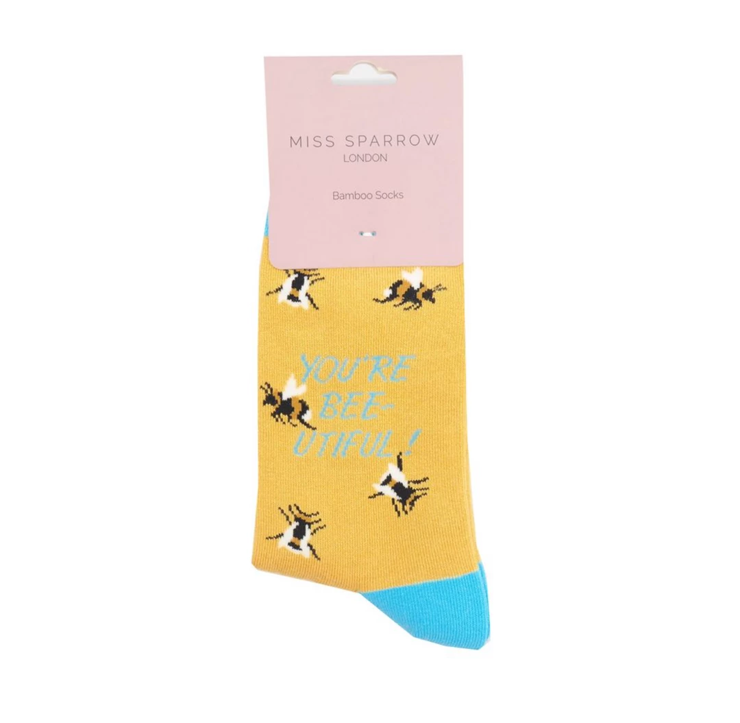 New 𧨠Mooch-andover Miss Sparrow Bamboo Ladies 𧦠Socks - Bee-utiful Yellow π₯ 3 Mooch-andover Miss Sparrow Bamboo Ladies Socks - Bee-utiful Yellow
