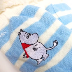 Mooch-andover Moomin Stripe Slipper Socks With Moomin Design