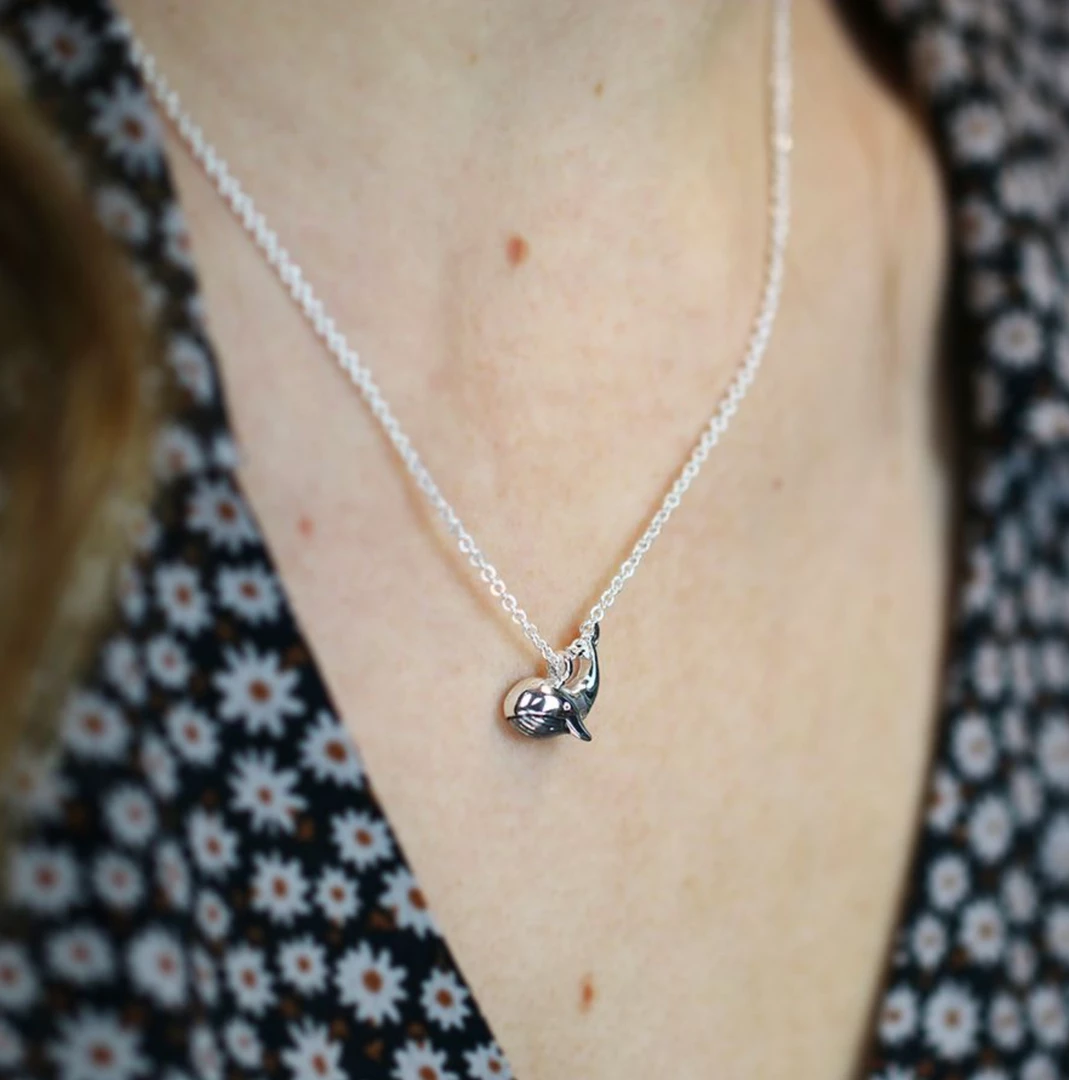 Discount π€© Mooch..... Peace Of Mind Silver Plated And Grey Enamel Whale Necklace Gifts For Teachers β 2 Mooch..... Peace Of Mind Silver Plated And Grey Enamel Whale Necklace Gifts For Teachers