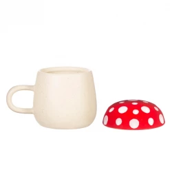 Mooch..... Red Mushroom Mug With Lid