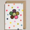 Mooch..... Greetings Cards Iron On Patch Card Happy Flower