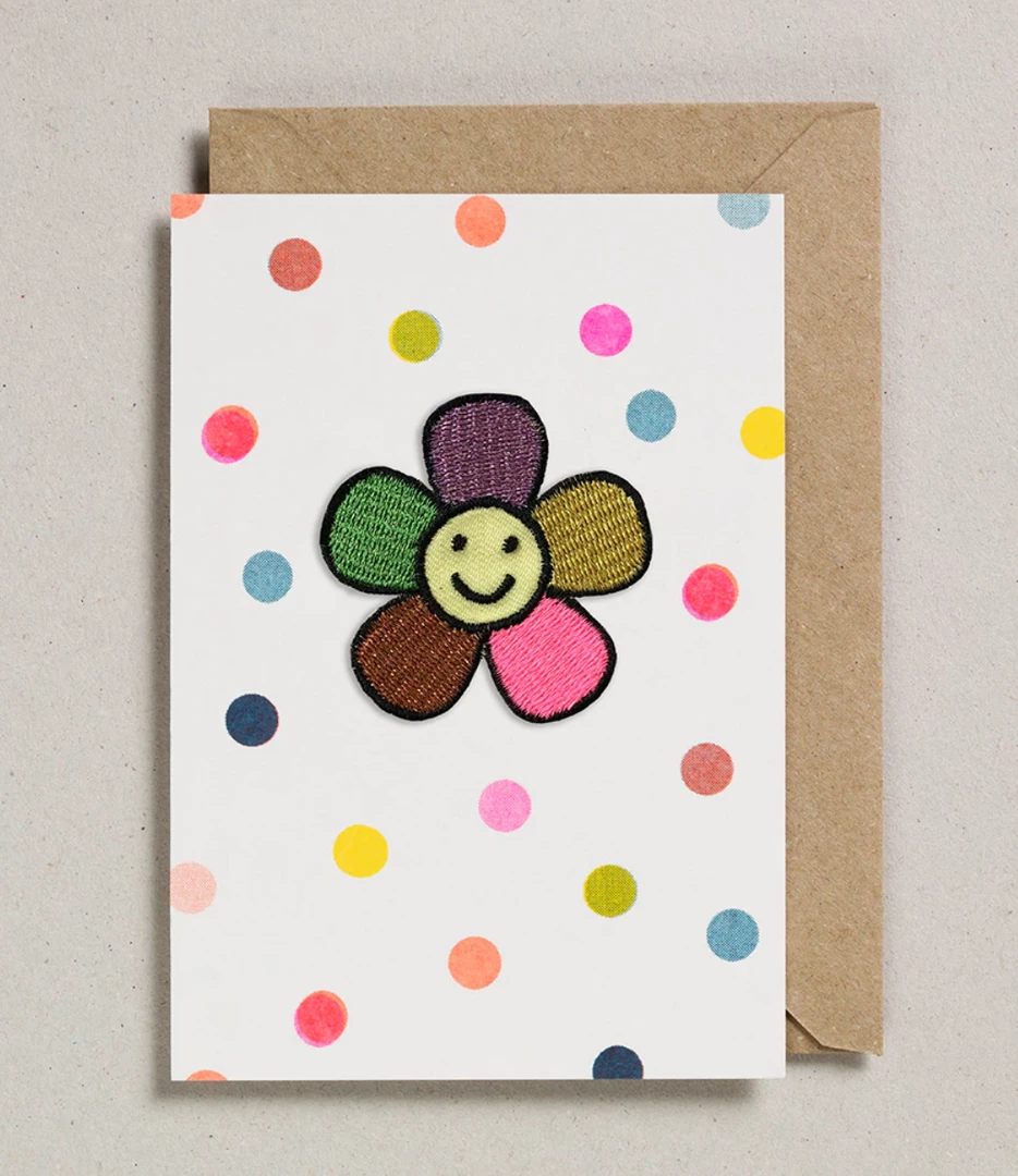 Discount β€οΈ Mooch..... Greetings Cards Iron On Patch Card Happy Flower π₯ 1 Mooch..... Greetings Cards Iron On Patch Card Happy Flower