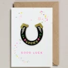 Mooch..... Greetings Cards Iron On Patch Card Lucky Horseshoe