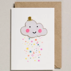 Mooch..... Iron On Patch Card Cloud Greetings Cards