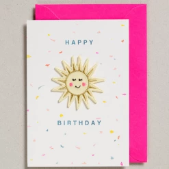 Mooch..... Greetings Cards Iron On Patch Card Happy Birthday Sun