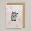 Mooch..... Iron On Patch Card Lucky Cat