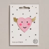 Mooch..... Iron On Patch Flying Heart