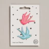 Mooch..... New Arrivals Iron On Patches Pink & Blue Swallows