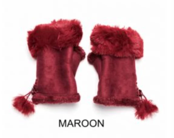 Best Sale 👏 Mooch..... Fingerless Gloves With Faux Fur Cuff ⌛ 9 Mooch..... Fingerless Gloves With Faux Fur Cuff