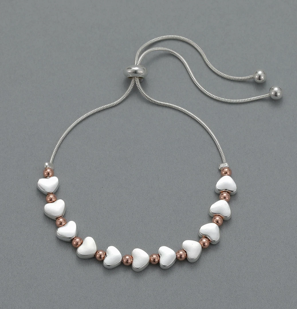 Cheap π€© Mooch..... Adjustable Hearts Bracelet - Rose Gold Beads π 1 Mooch..... Adjustable Hearts Bracelet - Rose Gold Beads