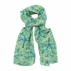 Mooch-andover Scarves, Gloves & Headbands Ribbon Tree Scarf - Green
